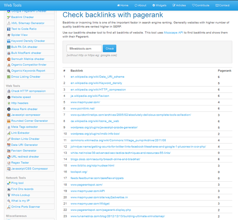 Moz Backlink Checker